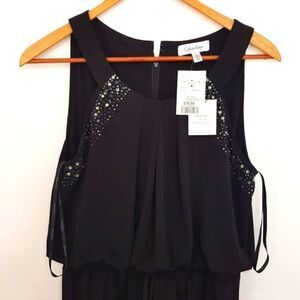 HOST PICK 🌸CALVIN KLEIN *NWT* ~ CLASSY ELEGANT Black Halter Jump Suit  Small